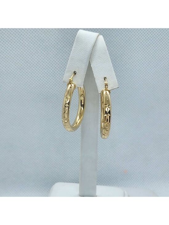 Jewelry - Brand New   Brazilian 18k Gold Filled Hoops Earrings